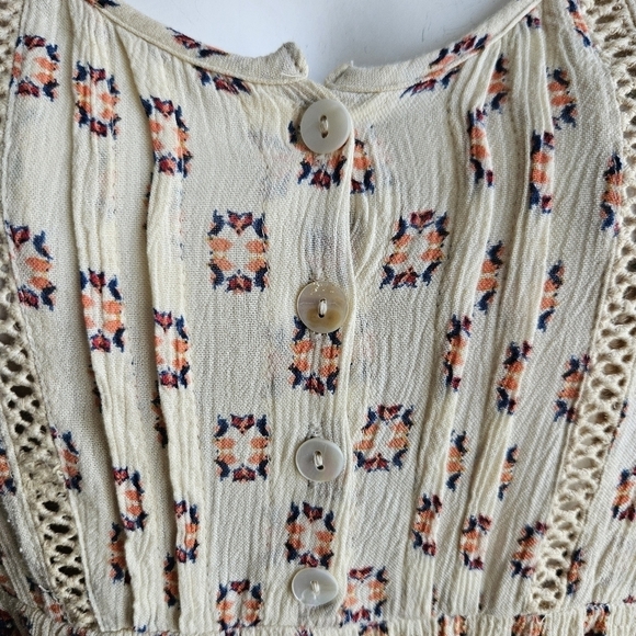 Altar'd State Womens Boho Bell Sleeve Mini Dress Sz Small - Picture 5 of 13